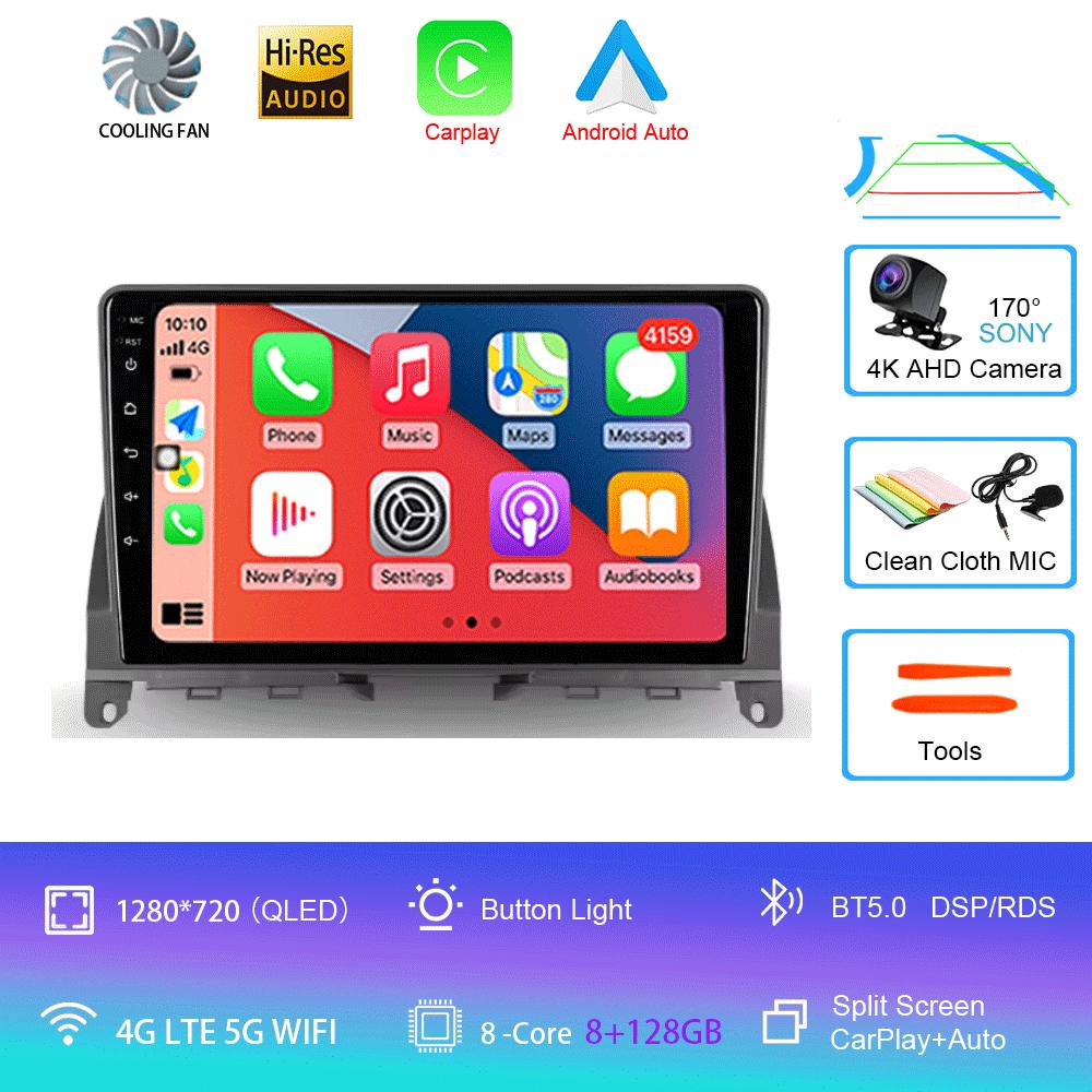 Android 14 For Mercedes Benz C Class 3 W204 S204 2006 - 2011 Car Radio Multimedia Video Player Navigation Stereo GPS No 2din 2 D