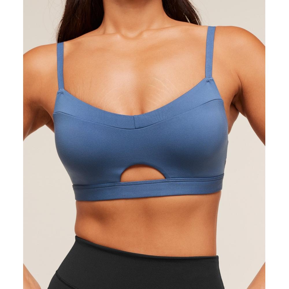 Gymshark Balcony Peekaboo Sports Bra Compound Blue B4b6j Udrk