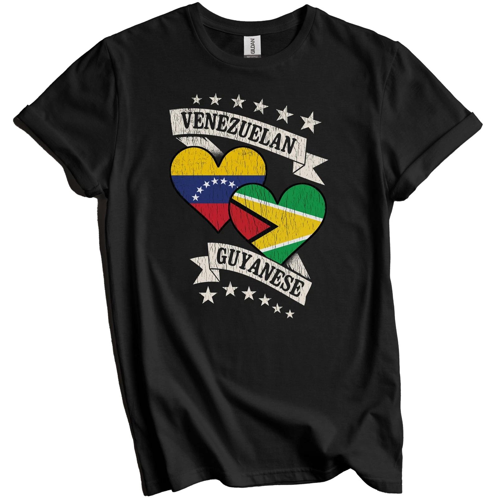 

Venezuelan Guyanese Heart Flags Venezuela Guyana T-Shirt M