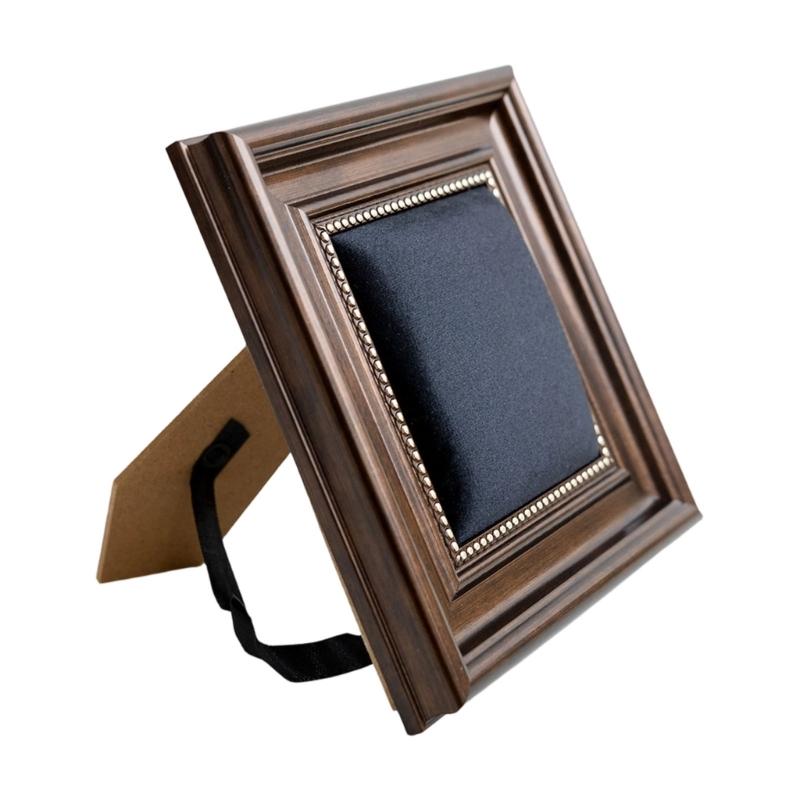 

Scandinavian Inspires Wooden Jewelry Presentation Stand Velvets Lining Earrings Ring Accessories Holder чёрный