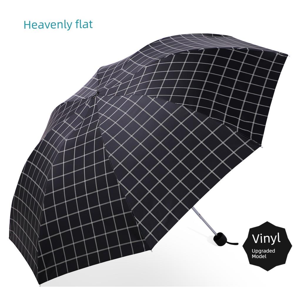 Paradise Umbrella Checkered Umbrella Extra Large Umbrella for Men and Women 3-Fold Umbrella Extra Large 8 Bone Double Business Dual-Use Umbrella