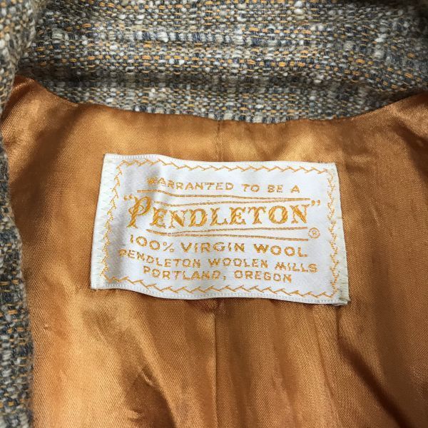 PENDLETON 80s90s Vintage Virgin Wool Balmacaan Coat Beige Women’s M(USED)
