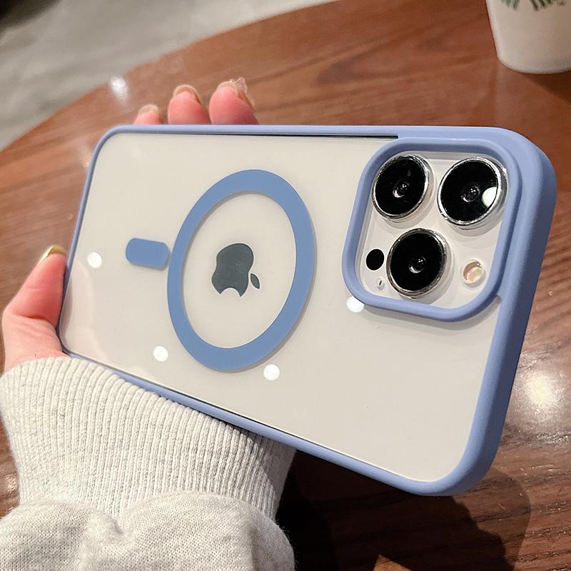 For Magsafe Magnetic Wireless Charging Case for iPhone 15 16 14 13 12 11 Pro Max Mini X Xs XR 7 8 Plus Hard Acrylic Clear Cover