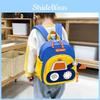 Kids Cartoon Preschool Backpack With Excavator Print And Material Breathable