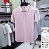 Pierre Cardin Men's Silk Linen Blend Short Sleeve Shirt
