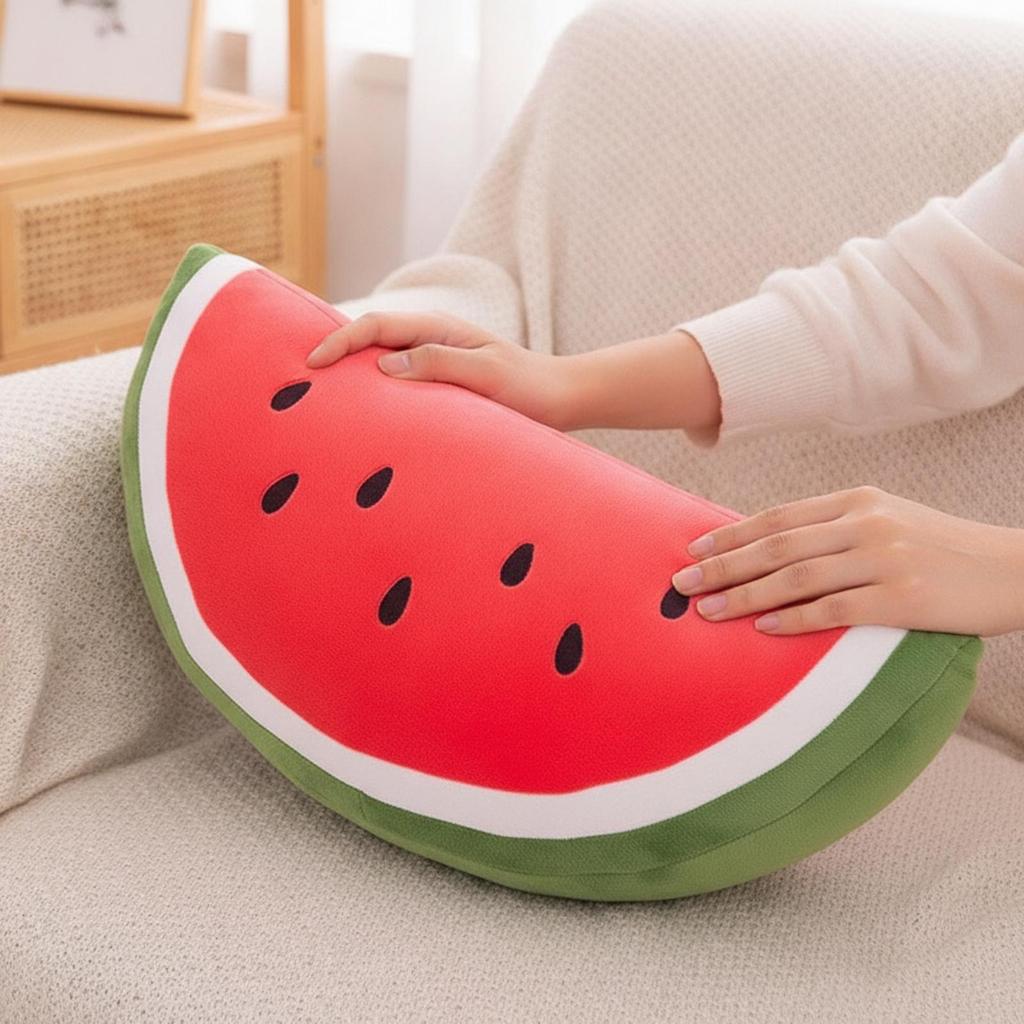 Watermelon Stuffed Toy Fruit Plushie Playful for Children, Teens