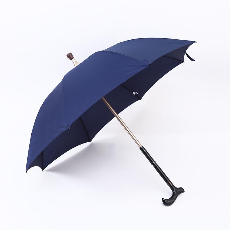 Self-defense Long-handle Windproof UV Protection Business Cane Umbrella Suitable for Climbing Hiking Hanging Out On Raining