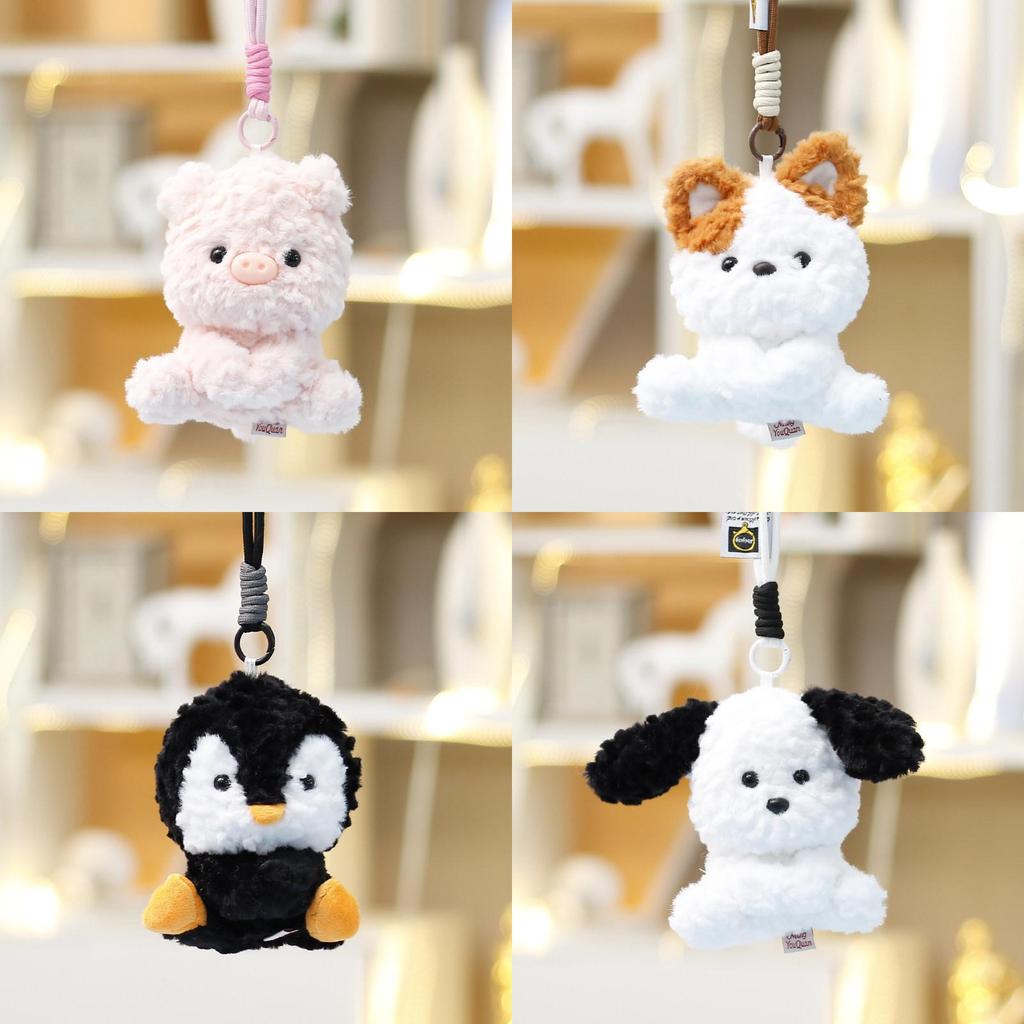Soft Plush Penguin Plushie With Keychain Car Ornament For Kids Girls