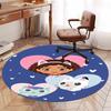 Gabby's Dollhouse Printed Round Rug Carpet Chair Rug Area Rug Entryway Doormats,for Office Chair Living Room Bedroom Kitchen Room.