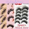 Multipack Pairs 5 Mink Hair False Eyelashes Wispy Fluffy Long Natural Lashes Eye