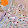Tomoni Embossed Cute Button Nail Art Stickers: DIY Student Nail Decoration