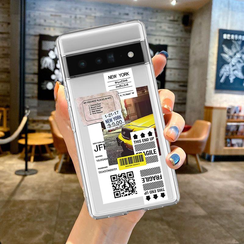 

World City Japan Tokyo Osaka Kanagawa Label Phone Case For Google Pixel 7A 8A 6 7 6A Clear Soft TPU Cover For Google Pixel 8Pro Pixel 6
