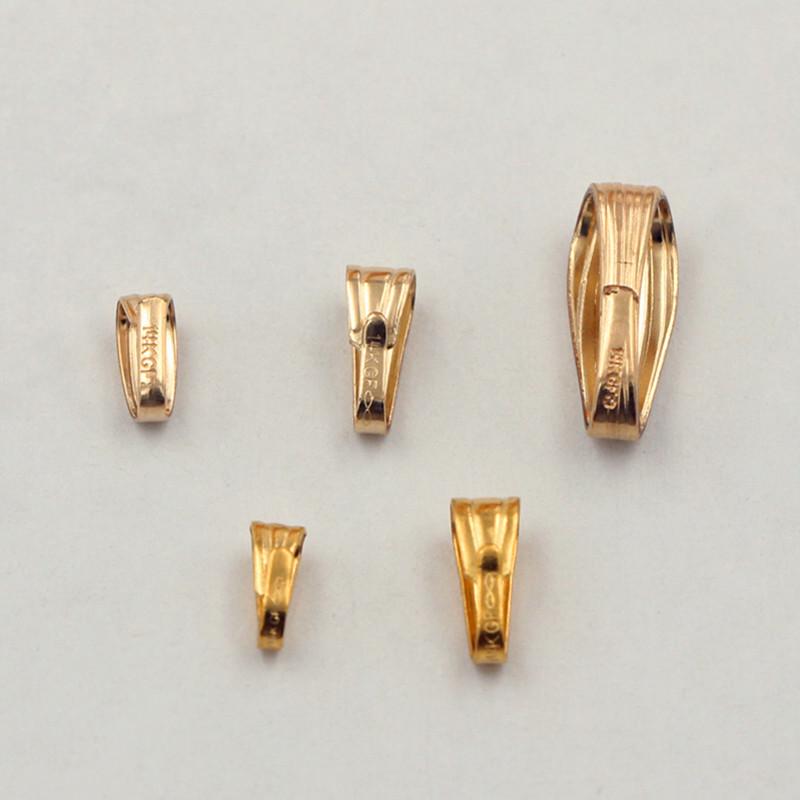 14K Gold-Filled Pendant Hooks & Clasps for DIY Jewelry