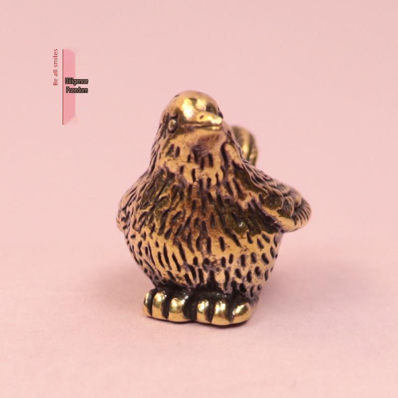 Spatz aus Messing Handgefertigtes Mikro-Landschaftsornament - Mondfest kleines Geschenk