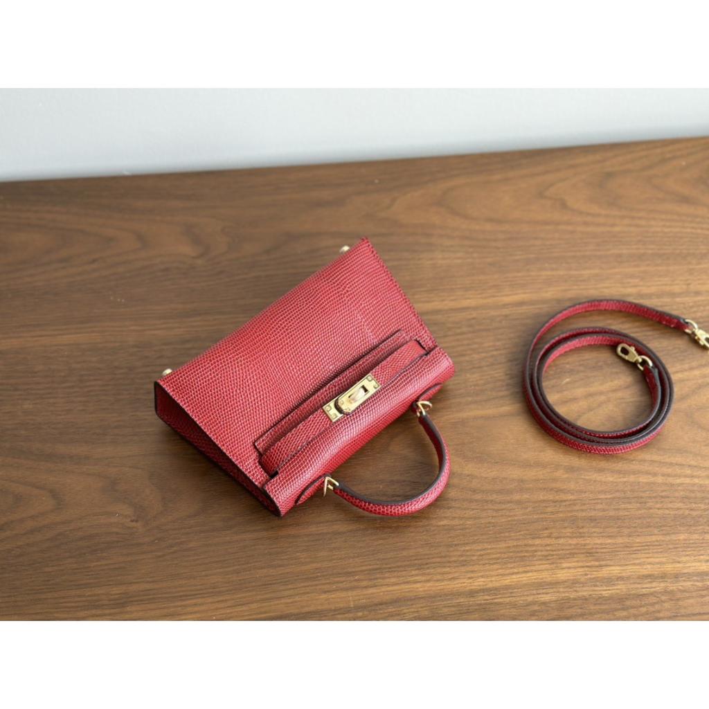 Kazilan 19cm Kelli mini lizard pattern handbag commuter fashion casual simple one-shoulder crossbody bag women's bag