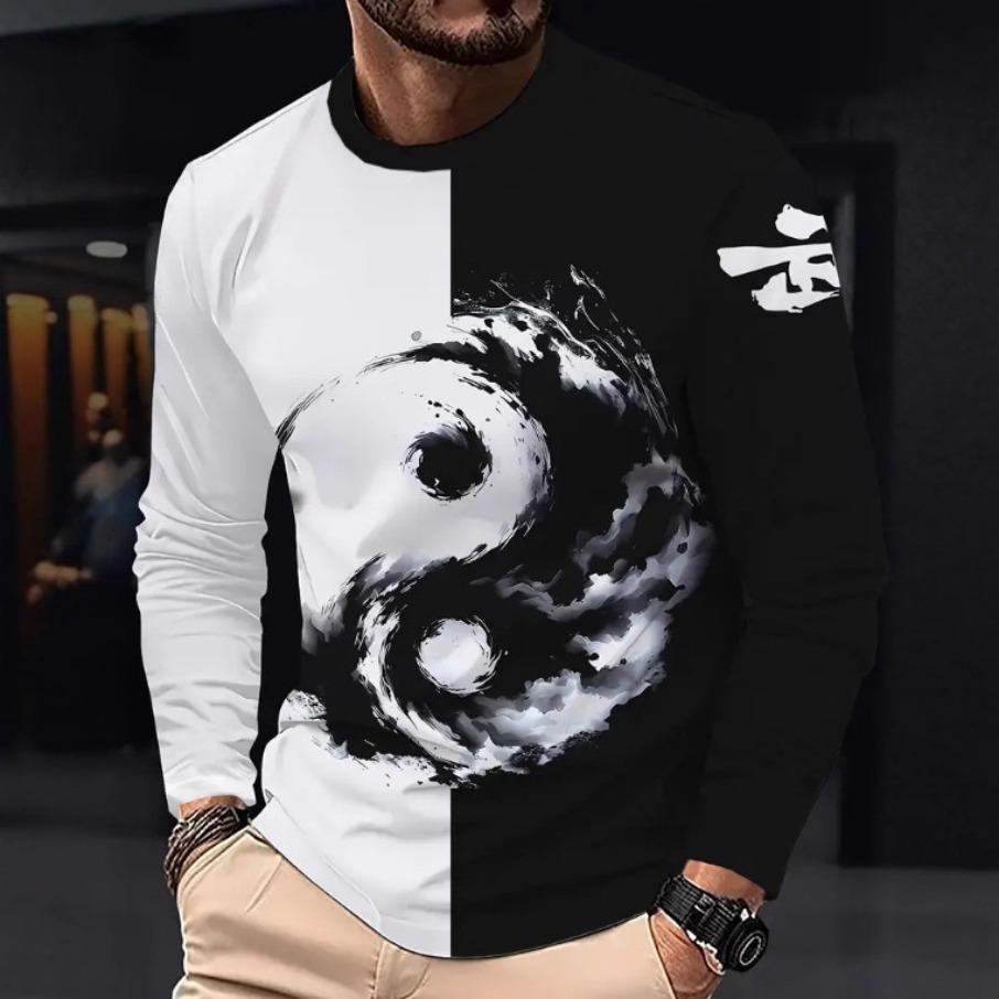 women o neck long sleeve 3d print t shirt