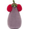 JELLYCAT Fun Food Series Warm Red Earcups Lively Eggplant Soothing Sleeping Doll Plush Doll Sitting Height 16cm Height