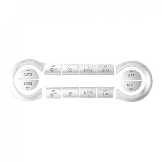 1 Set Silver AC Air Condition Button Trim For Mercedes-Benz AMG A35 CLA45 GLA45