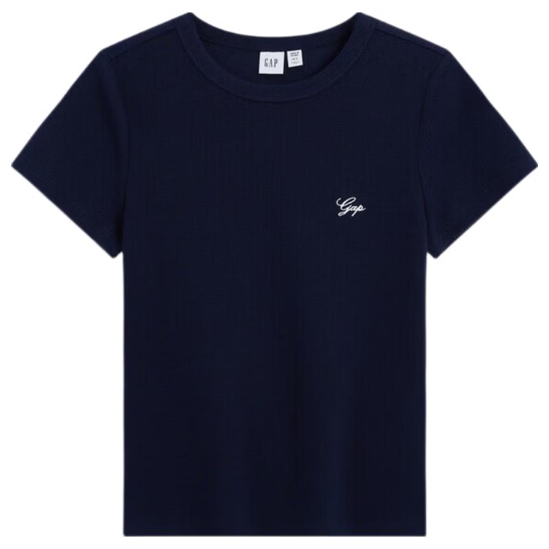 GAP Women s 2026 Summer Textured Logo Embroidered Slim Fit T-Shirt 175/96A