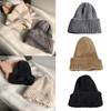 Klassische Damen Chenille Samt Wintermütze Retro Beanie Mütze Vintage Gerippt Gestrickt Fischer Hip Hop Einfarbig Sturmhaube