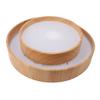 Flush Mount Ceiling Light Wood Grain Round 3000K to 6000K Adjustable Ceiling Lights for Hallway