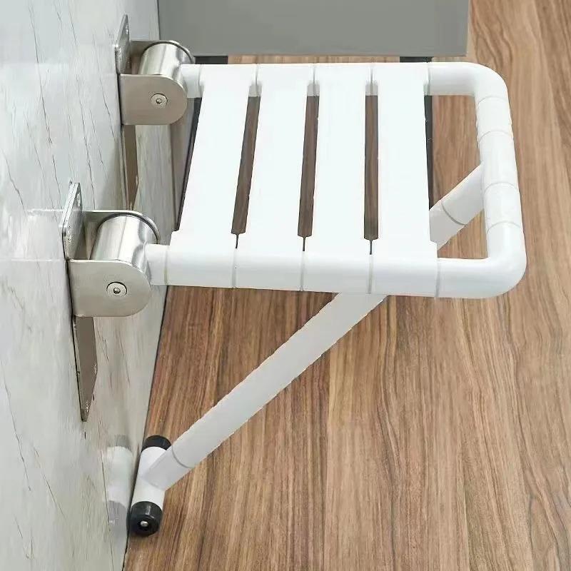 Wall mounted shower stool folding bath stool modern elderly shower barrier-free disabled toilet bathing safety non-slip seat