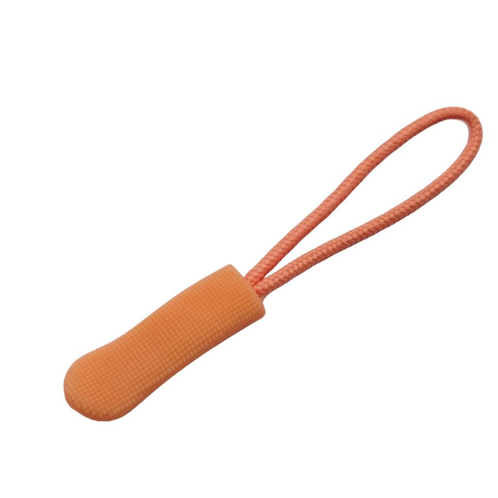 Colored PVC Zipper Pull Rope with Removable Drawstring and Rubber Pull Tab for Bags and Luggage