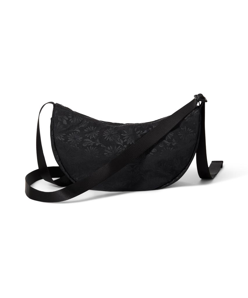 Nike Aura Floral Crescent Crossbody Bag (4L) - Black:Gunmetal / Iq1268-010