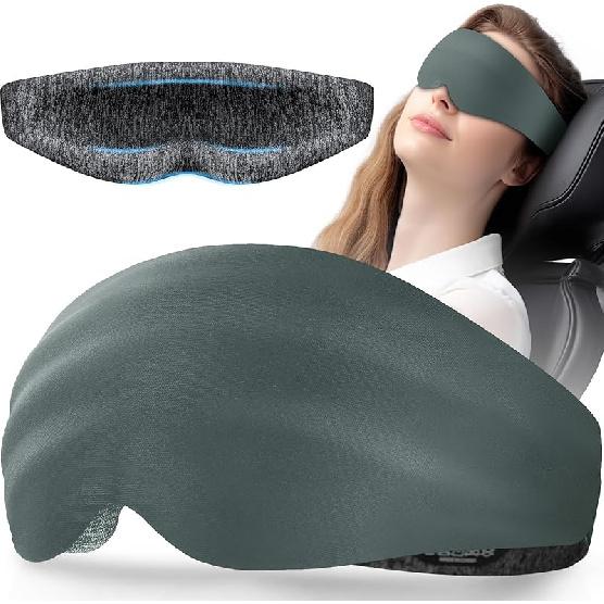 Sleep Mask Blackout, LC-dolida 3D Eye Mask for Sleeping, Soft and No Pressure On Eyes, Sleep Mask for Men Women Sleeping Nap Travel