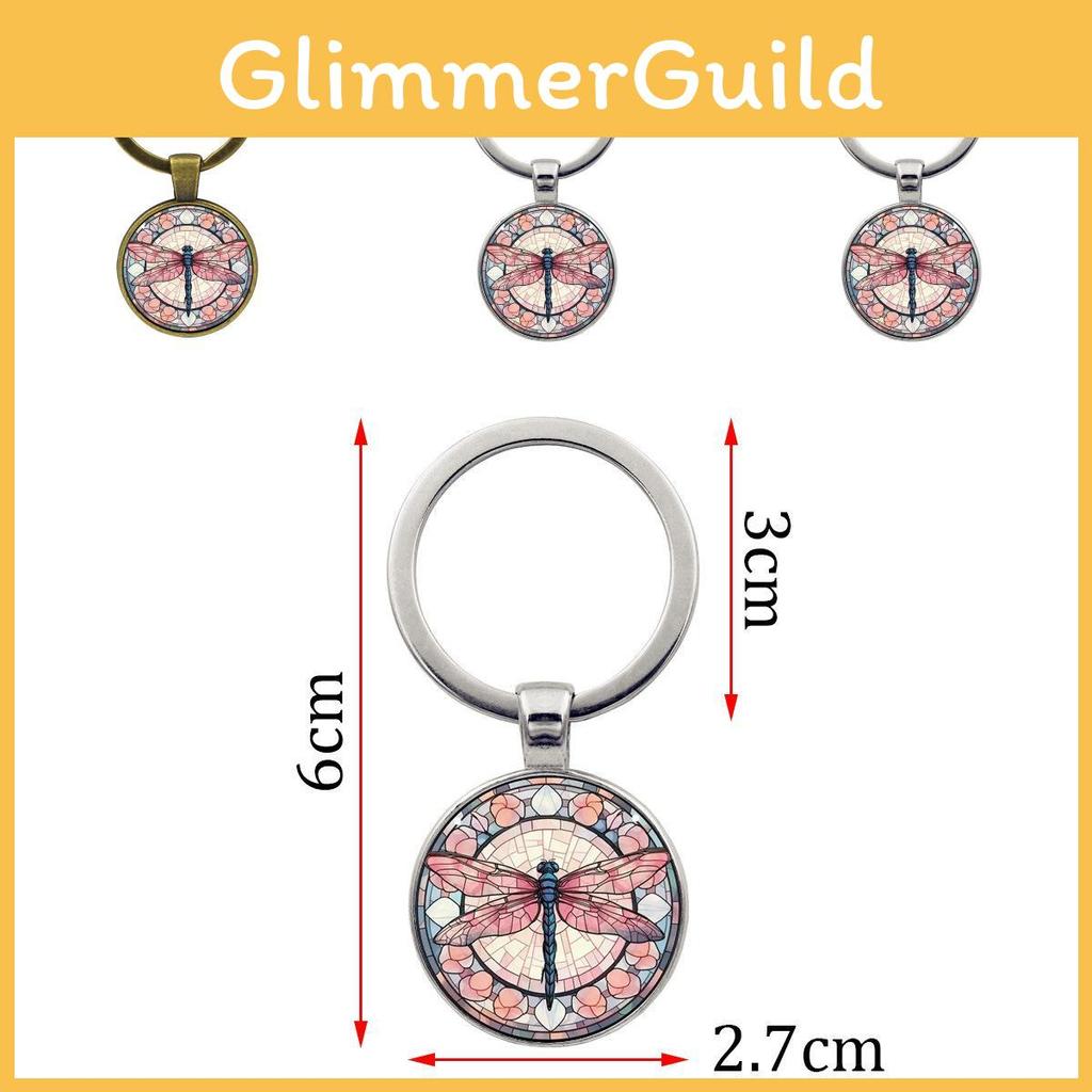 Dragonfly Pattern Stylish Keyring Creative Accessory For Men Available In Silver And Finishes Bronze