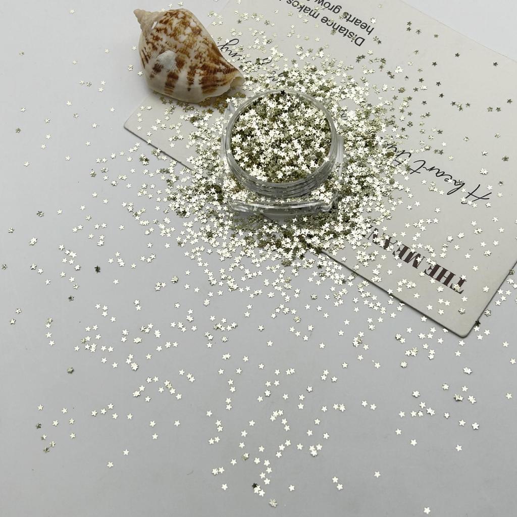 1mm Iridescent Star Nail Art Sequins - DIY Decorations