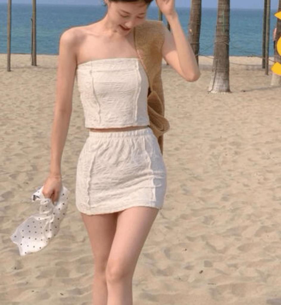 2025 European & American Women's Sexy Three-Piece Skirted Bikini Set