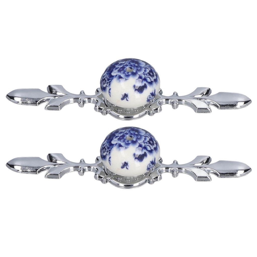 2pcs/set Ceramic Cabinet Handle Modern Simple Style Hand Painted Ceramic Cabinet Knobs1060D Peony