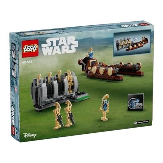 LEGO Star Wars 25th Anniversary GWP 40686 Trade Federation Troop Carrier Building Model - Includes 8 figures celebrating Phantom Menace iconic rack
