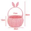 Woven Basket ,Storage with Handle Easter Decoration Braided Hand for