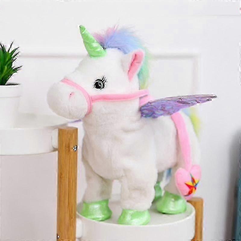 Electric unicorn plush toy, 353010cm, multiple colors available, can walk, sing, twist and make sounds