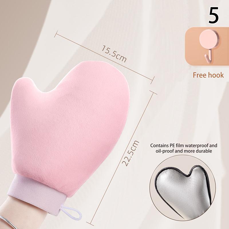 Rękawica do samoopalania ciała wielokrotnego użytku Krem Balsam Mus Rękawica do czyszczenia ciała Dwustronna Zapobiega lepkim dłoniom Aplikator Samoopalacz