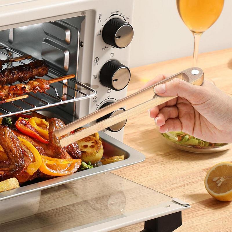 Grabber Magnetic For Toaster Wooden Tongs Clamp For Toaster Anti-scalding Kitchen Cooking Utensil For Men Women Boys Girls Youth