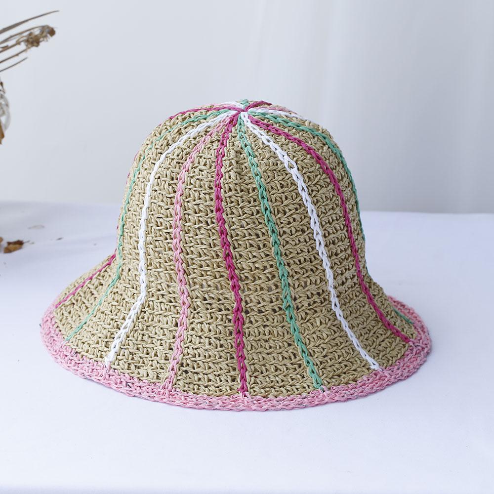 Fisherman's Womens Straw Hats Crochet Hat Bucket Hat UV Protection Sun Visor Beach Hat Women Visors Rainbow Women Summer Hat Cap