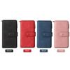 Applicable iPhone16 Leather Case 17Plus Skin Sense Scrub 15 Card Zipper Wallet Case Google 9Pro Solid Color