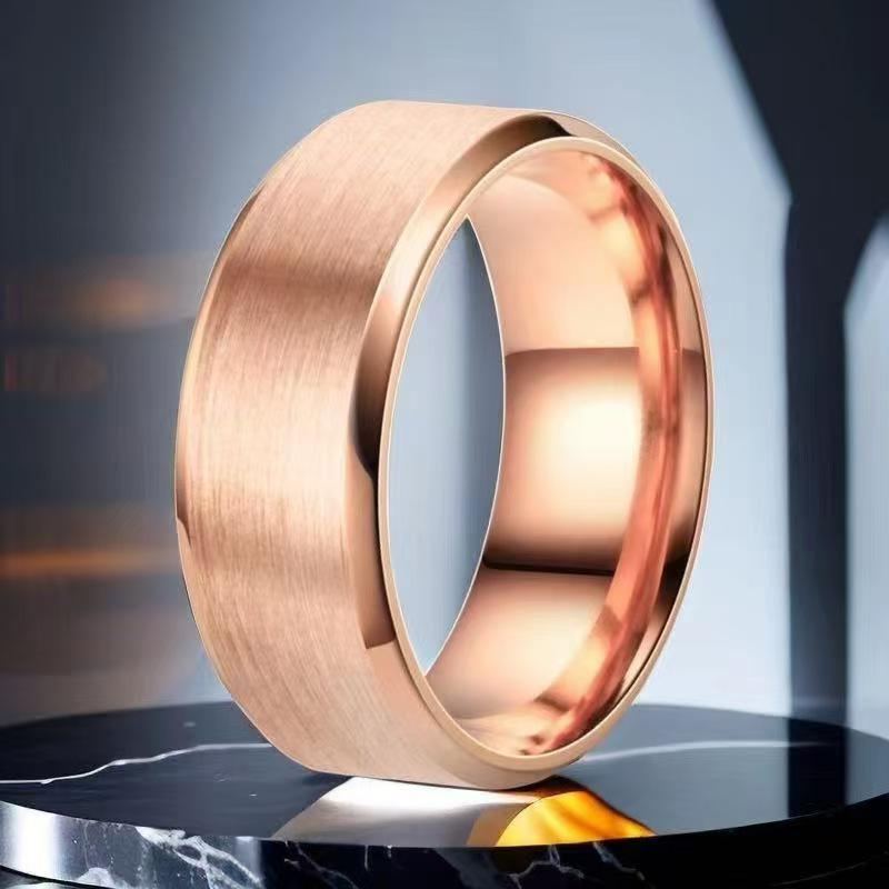 Men's Purple Titanium Steel Hip-Hop Ring - High-End, Unique, Stainless Steel Jewelry 
