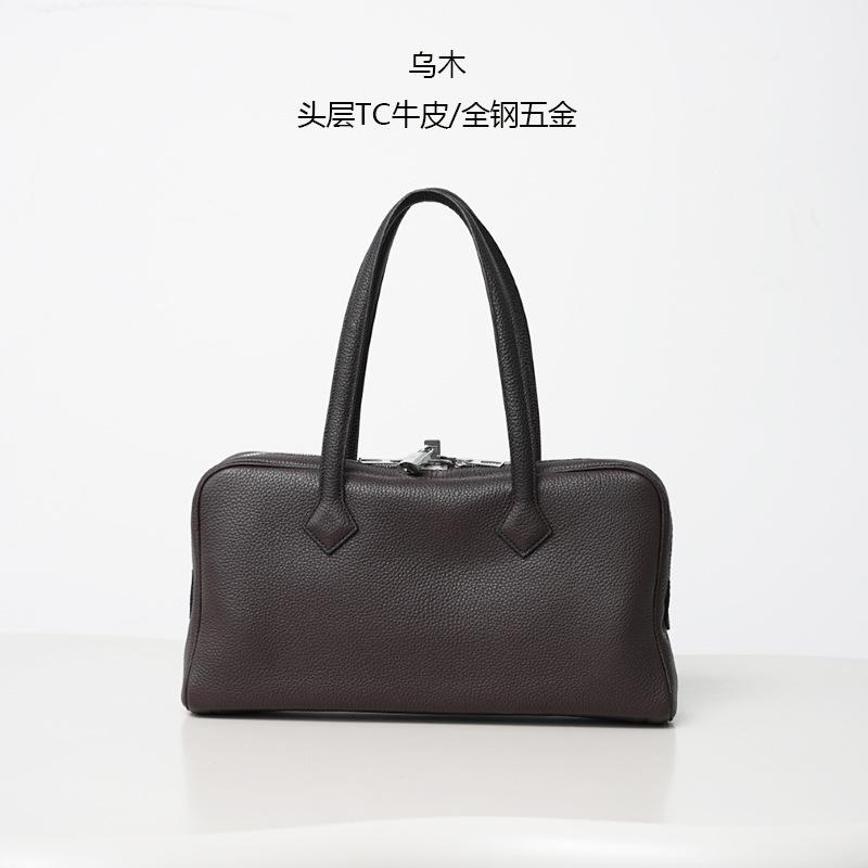 2025 neue erste Schicht Rindsleder schmale Version Victoria Tote Bag vielseitig tragbar Schulter Bowlingtasche