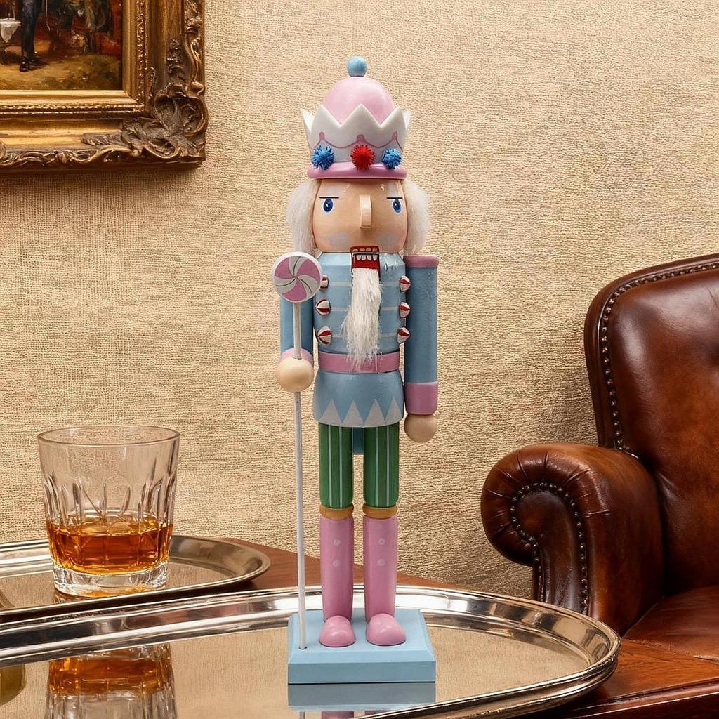 Wooden Christmas Nutcracker Ornament Freestanding Party Favors 15 inch Xmas Decor Xmas Nutcracker Figures for Christmas Table