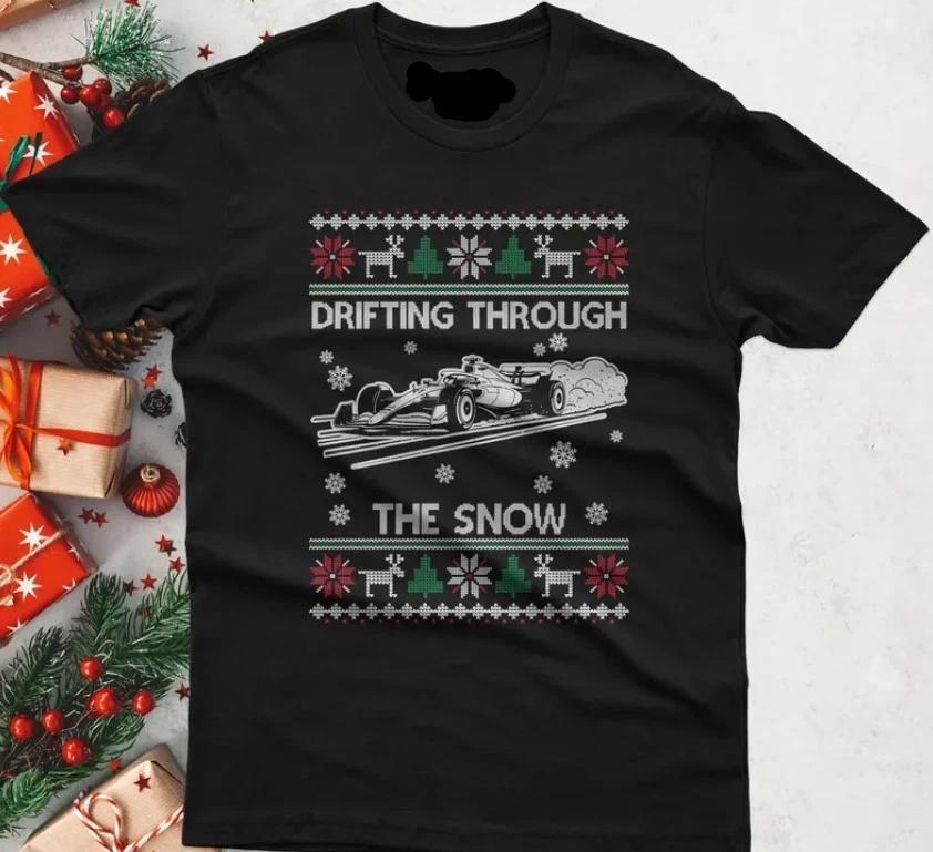 F1 Car Ugly Christmas T-Shirt: Race Fan Holiday Tee 2XL