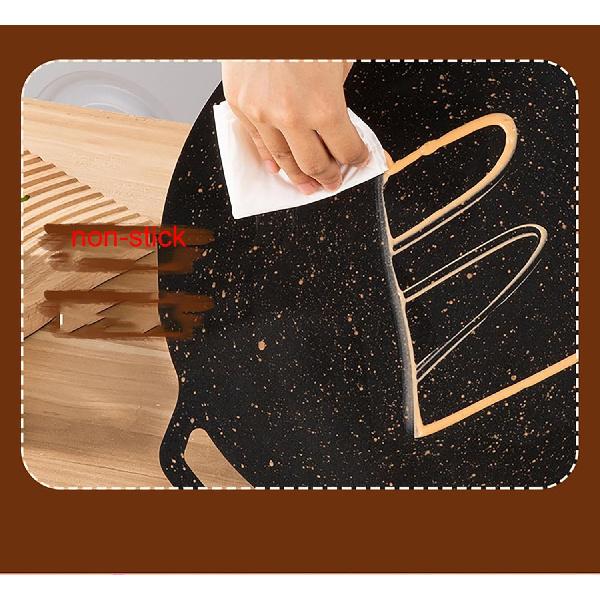 Thin Korean Grill Pan, 9.4 Inch Iron with Non-stick Coating Baking Tray on Heating Stove for Home, Party Travel and Outdoor (9 inch)