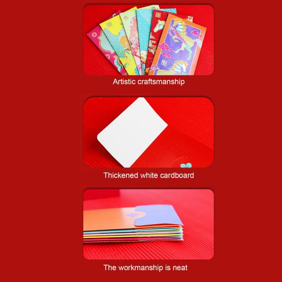 6 Stück Rote Umschlagtasche 2026 Neuer Nationaler Stil Heißprägung Prägetechnik Rote Umschläge mit Traditionellen Scherenschnittmustern