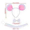 Animal Cosplay Costume Child Mouse Cosplay Set Including Headband Tail Bowtie and Nose