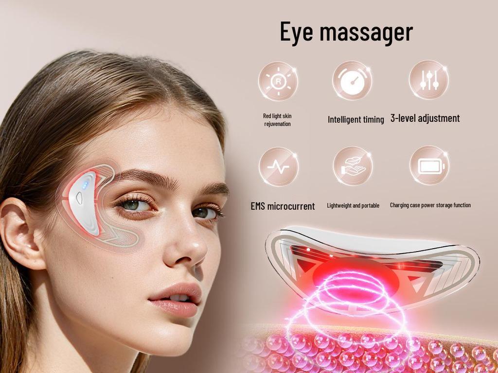 EMS Red Light Eye Massager: Microcurrent Therapy for Lifting, Firming, and Skin Rejuvenation