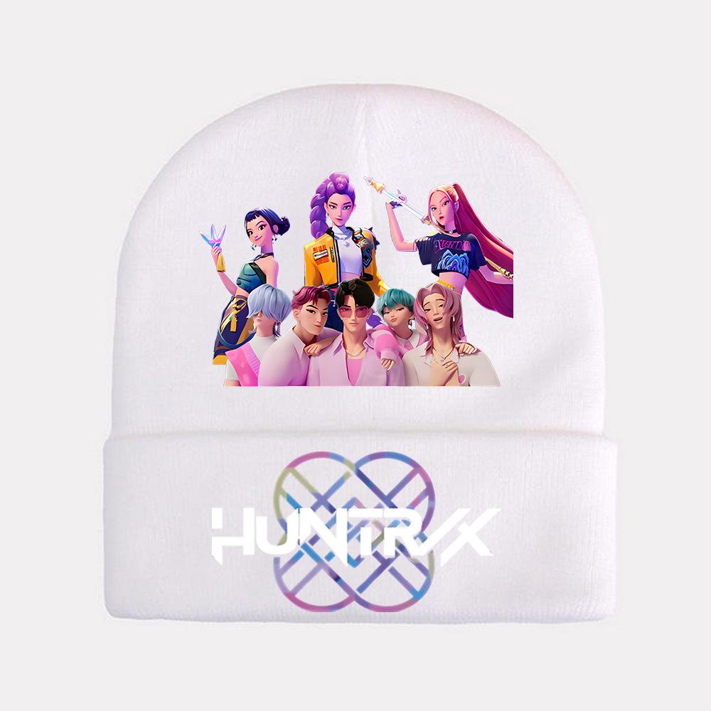 K-Pop Demon Hunters Kids Boys Girls Rumi Zoey Mira Knitted Hat Velvet Hat Autumn Winter Warm Kids Knitted Cap
