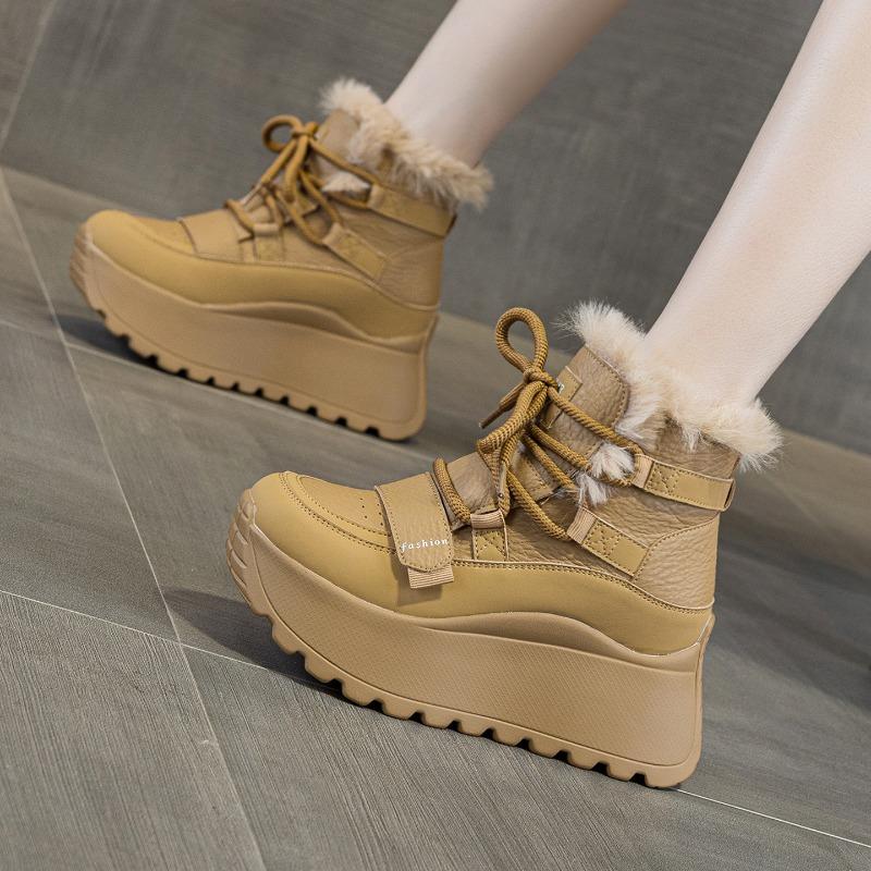Platform shoes women s autumn and winter velvet high-top casual fashion versatile sports shoes 34
